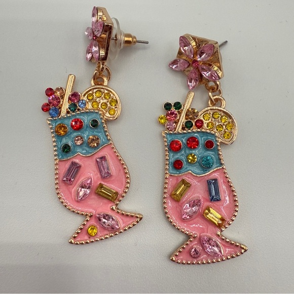 Summer Cocktail Fruity Drink Earrings - Picture 8 of 8